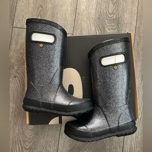 Bogs Shiny Black Rain Boots